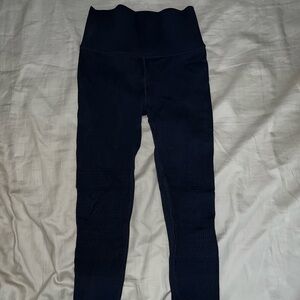 Fabletics navy blue macrame leggings size M